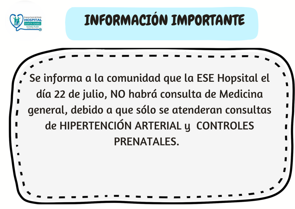 INFORMACION IMPORTANTE